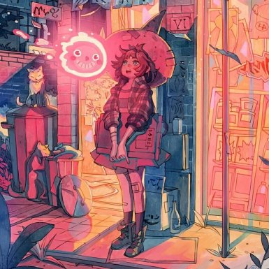  钟爱精灵女巫，插画师simz.art作品分享