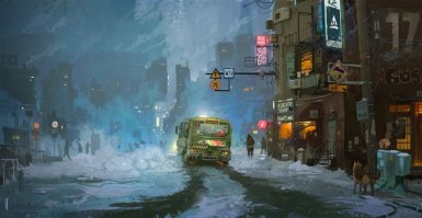 氛围感满满的概念插画，超喜欢